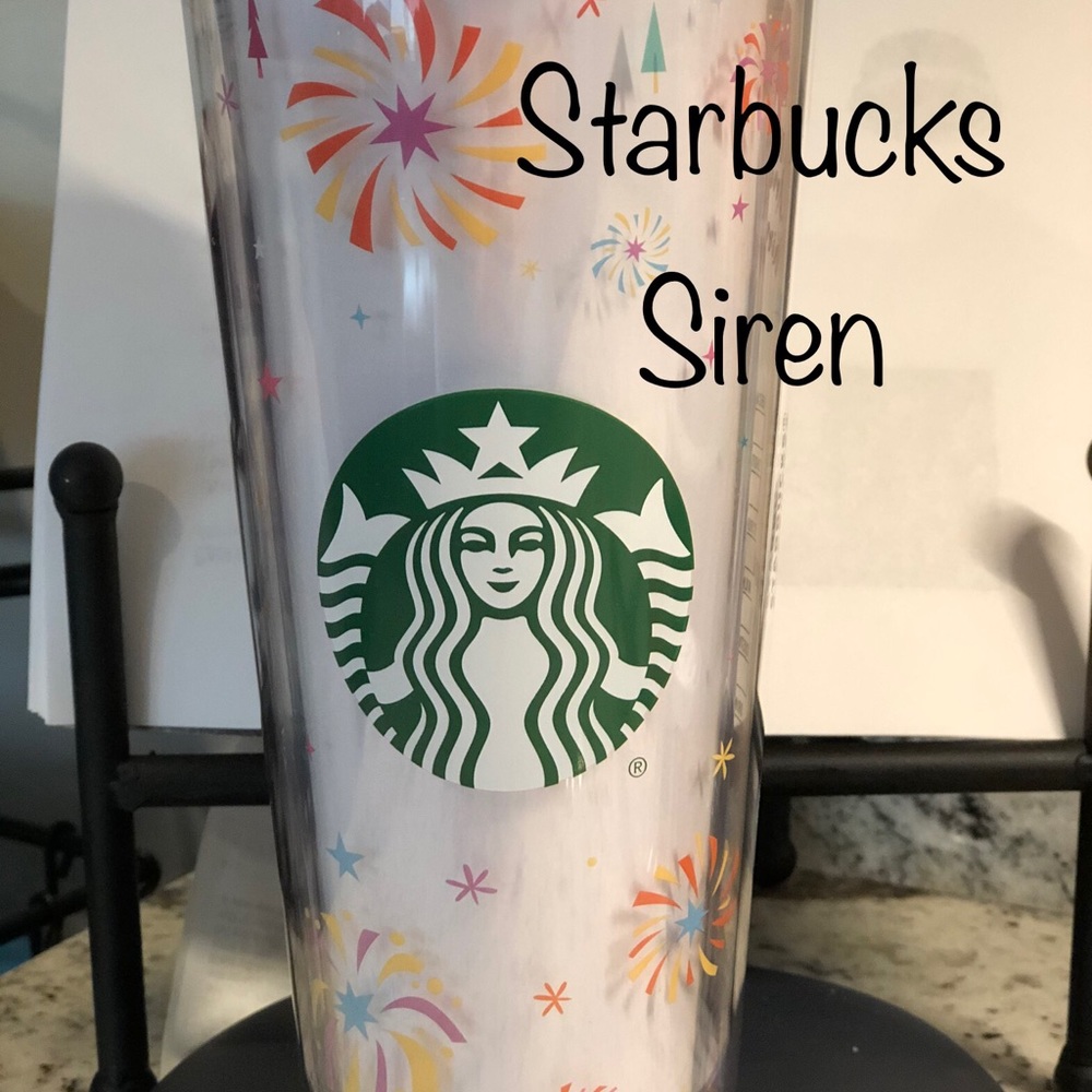 WDW / Starbucks Tumbler with All 4 Parks Represented with Siren for the 1st time